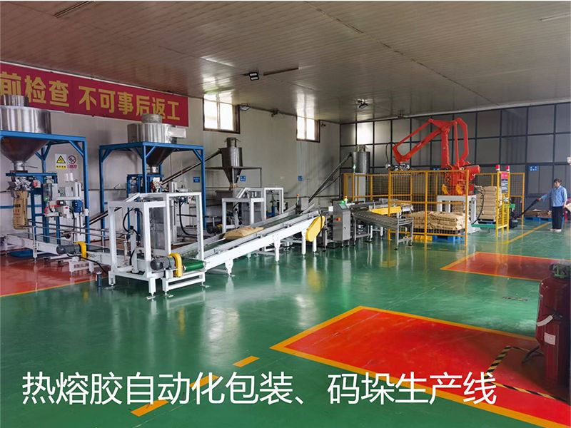 熱熔膠自動化包裝、碼垛生產(chǎn)線